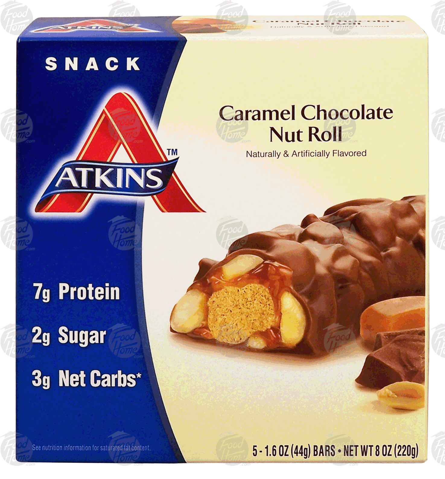 Atkins  caramel chocolate nut roll, 5 bars Full-Size Picture